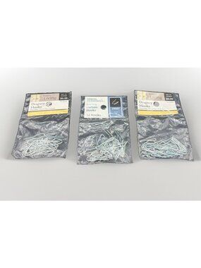 Lot 3 Packages Curtain Hooks 14 Pointed Top Slip In 1.5 inch NEW USA
